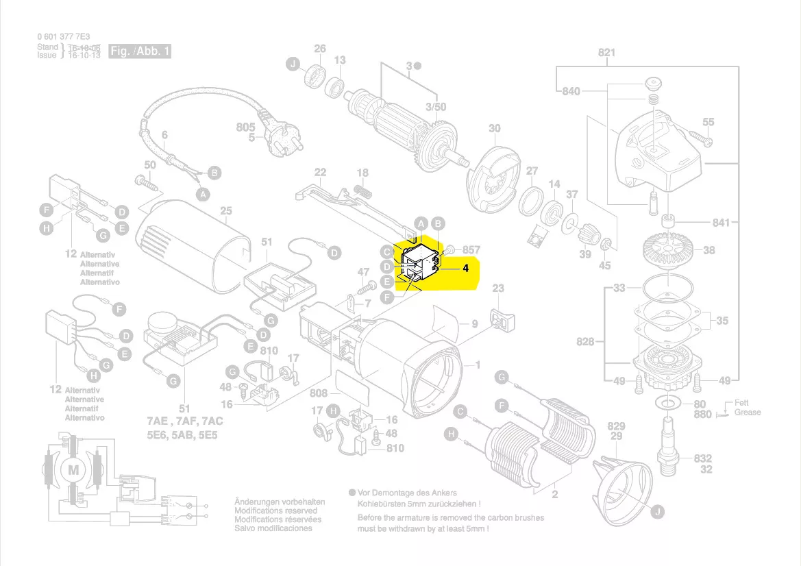 Interrupteur réf. 1 607 200 31V BOSCH